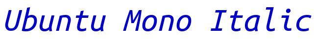 Ubuntu Mono Italic Schriftart